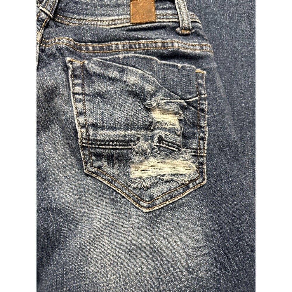 BKE Stella Mid Rise Bootcut Distressed Jeans 27x33.5 (27.5x32.5) Perfect Fade - Picture 5 of 11